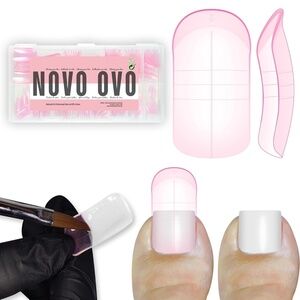 Pink Poly Gel Toe Nail Forms 300 Piece Set